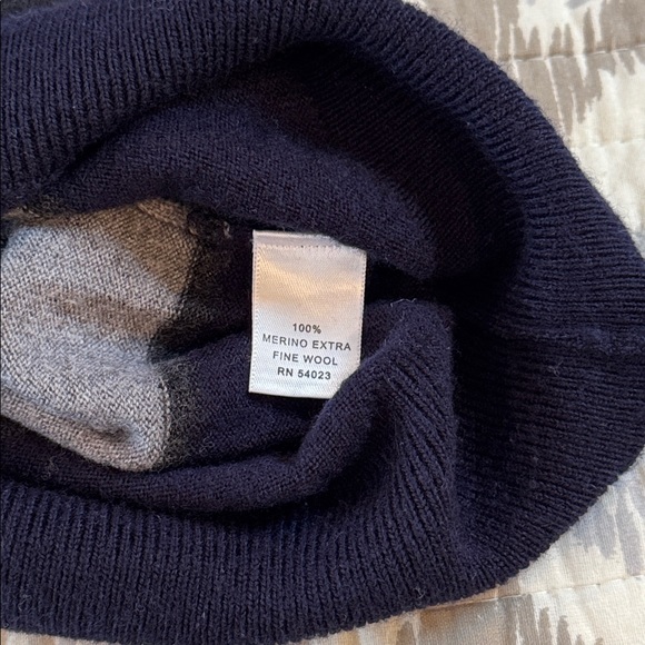 Banana Republic Merino Wool Sweater navy gray men’s size XL - Picture 8 of 9